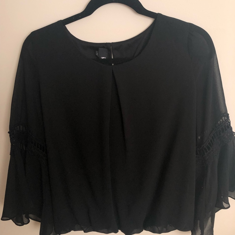 Boho black top